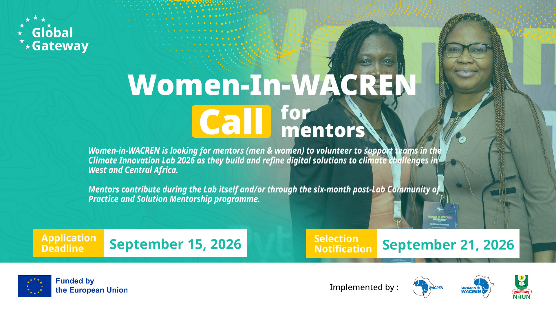 Women-In-WACREN Call for Mentors