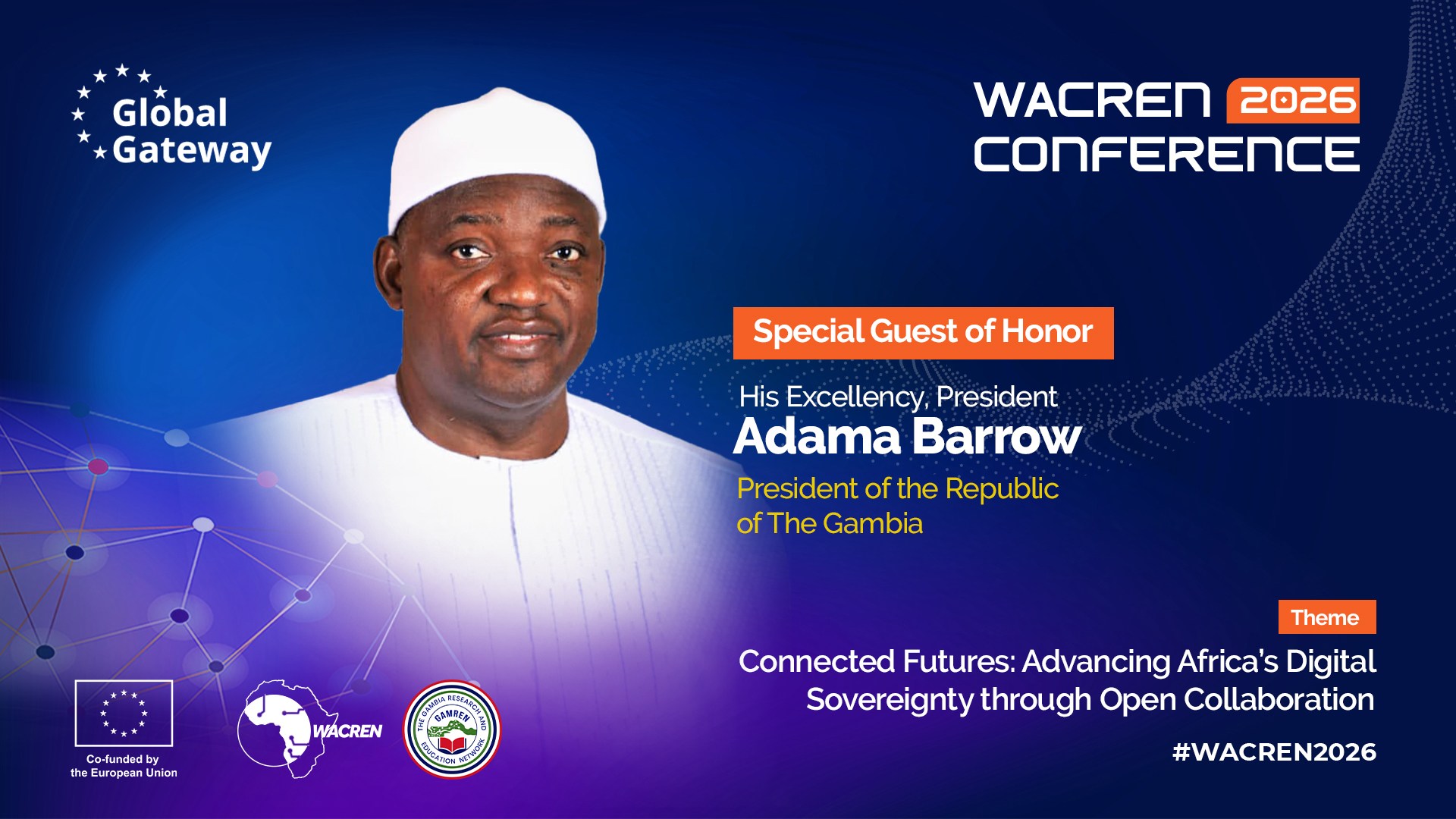 President of The Gambia to open WACREN 2026 Conference in Banjul